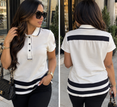 Moncler Black & White Polo Shirt