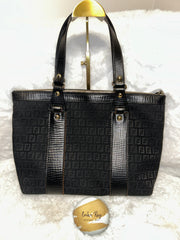 Fendi Zucchino Black Tote