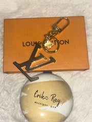 LV Porte Cles Black & Gold Capucine Key Charm