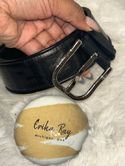 Fendi Black Leather Belt
