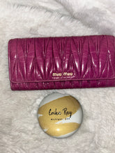 Miu Miu Pink Crinkled Long Wallet