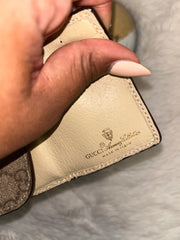Gucci GG & Cream Canvas Vintage Compact Wallet