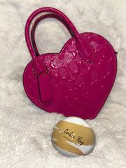 Coach Magenta Heart Bag