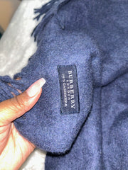 Burberry Blue Cashmere Scarf- NEW