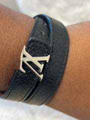 LV Black Slim Wrap Bracelet