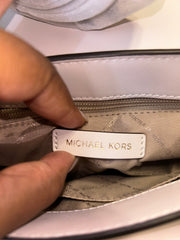 Michael Kors White Medium Carmen Flap Bag