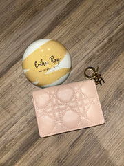 Dior Pink Cannage Snap Wallet