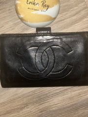 Chanel Black Lambskin Long Wallet