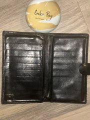 Chanel Black Lambskin Long Wallet