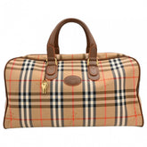 Burberry Beige Nova Check Duffle Weekender Bag