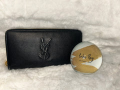 YSL Black OTL Portefeuille Zippy Wallet