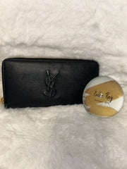 YSL Black OTL Portefeuille Zippy Wallet