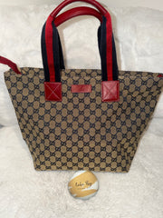 Gucci GG Web Red/Blue Tote