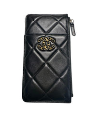 Chanel 19 Black Lambskin Pouch