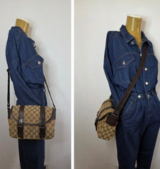 Gucci GG Canvas Web Supreme Messenger Bag