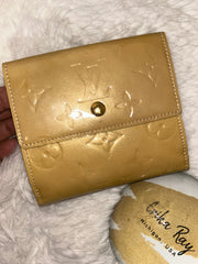 LV Tan Vernis Compact Wallet
