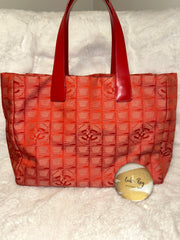 Chanel Red Travel Line Tote