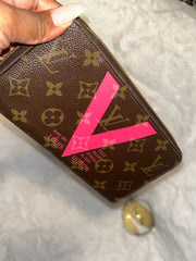 LV Limited Edition V Zippy Monogram Wallet