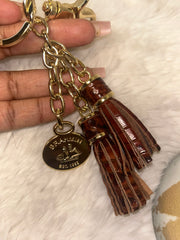 Brahmin Double Tassel Key Ring