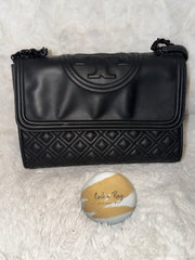 Tory Burch Fleming Matte Black Bag