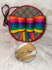 Gucci GG Supreme Rainbow Round Bag