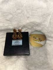 Prada Crystal Clip Earrings
