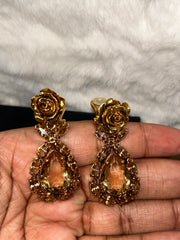 Prada Crystal Clip Earrings