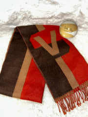 LV Striped Tricolor Scarf