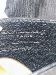 YSL Black Croc Embossed Card Holder