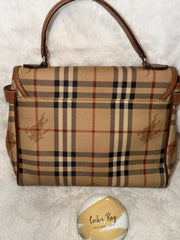 Burberry Plaid Top Handle Bag