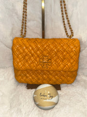 Tory Burch Britten Woven Small Shoulder Bag