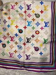 Takashi Murakami Multicolor Eye Love You Scarf