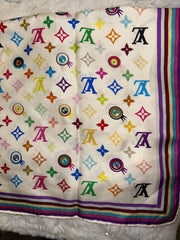 Takashi Murakami Multicolor Eye Love You Scarf