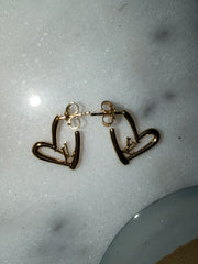 LV Fall in Love Heart Hoop Earrings