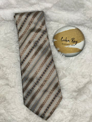 Chanel Neutral Colored Silk Tie