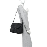 Prada Black Vintage Tessuto Nylon Messenger Bag