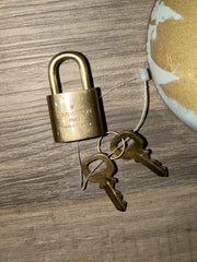 LV Gold Lock & Key Set- TWO KEYS