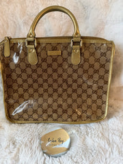 Gucci Crystal Coated GG Canvas Top Handle Bag