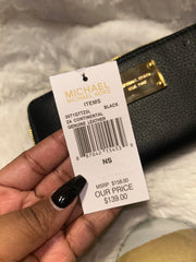 Michael Kors Black Long Zippy Wallet