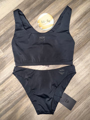 MCM Black Two Piece Swimsuit Set