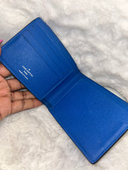 LV Black & Blue Taiga Bifold Wallet