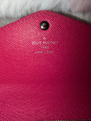 LV Hot Pink Epi Sarah Wallet
