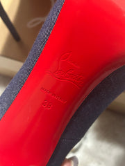 Christian Louboutin Denim Lady Peep Heels