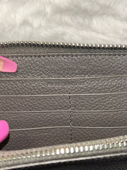 YSL Gray Zippy Wallet