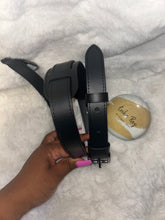 LV Black Leather Bando Strap