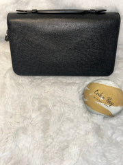 LV Black Taiga Organizer Wallet