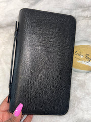 LV Black Taiga Organizer Wallet