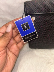 YSL Vintage Woven Flap Clutch