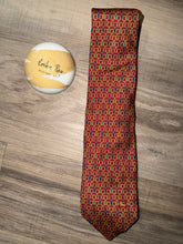 Burberry Red Geometric Silk Tie