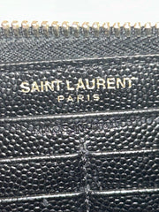 YSL Black Zippy Wallet